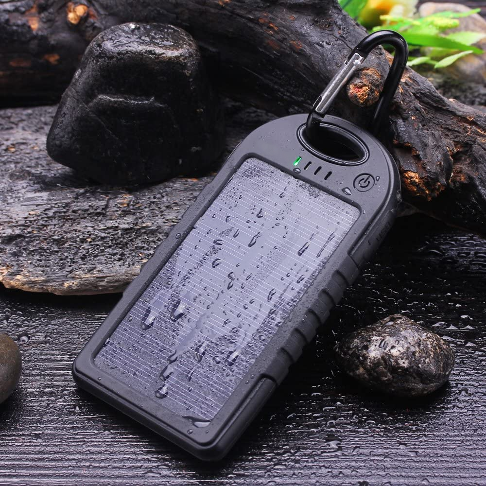 Power Bank Solar Batería 5000mah LuzLed