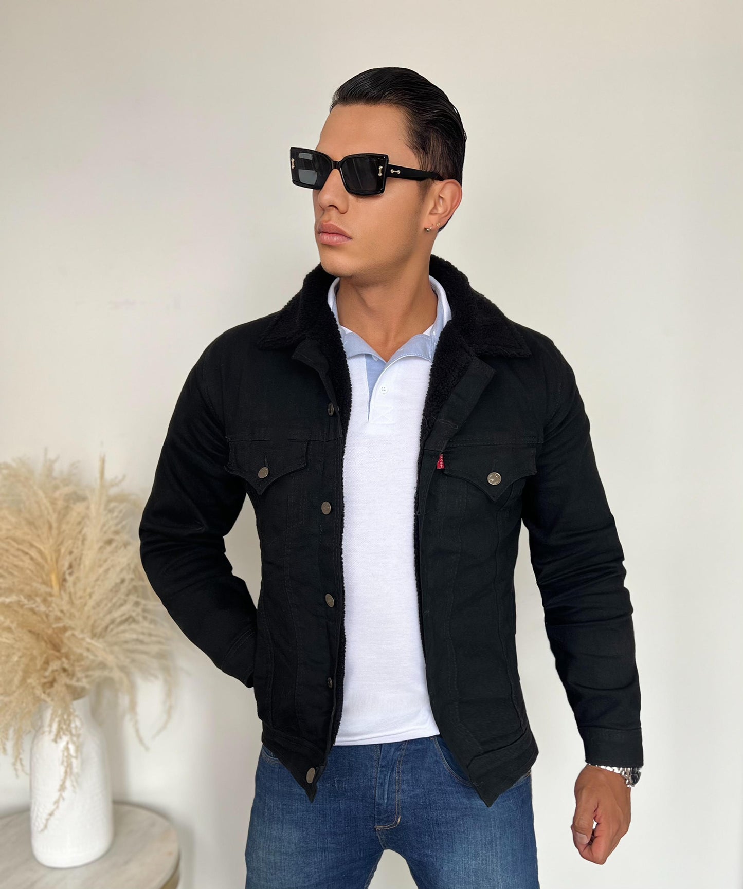 F24 Chaqueta ovejera en jean